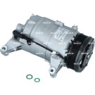 NRF EASY FIT 32409 Klimakompressor für MINI Schrägheck, Cabrio CVC, 12V, PAG 46, mit PAG-Kompressoröl, mit Dichtring