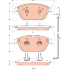 GDB1884 Bremsbelagsatz, Scheibenbremse COTEC GDB1884 Bremsbelagsatz, Scheibenbremse COTEC