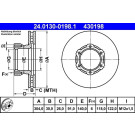 ATE 24.0130-0198.1 Bremsscheibe Ø304mm, 6x140,0, Belüftet, legiert/hochgekohlt