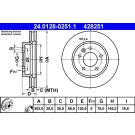 ATE | Bremsscheibe | 24.0128-0251.1