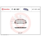 P 49 037 Bremsbelagsatz, Scheibenbremse PRIME LINE