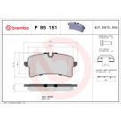 Brembo | Bremsbelagsatz, Scheibenbremse | P 85 151