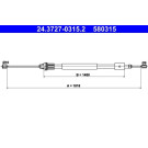 24.3727-0315.2 Seilzug, Feststellbremse 24.3727-0315.2 Seilzug, Feststellbremse