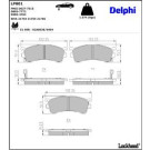 Delphi Bremsbelagsatz, Scheibenbremse LP801