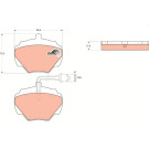 TRW Bremsbelagsatz, Scheibenbremse COTEC GDB976