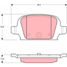 GDB1412 Bremsbelagsatz, Scheibenbremse