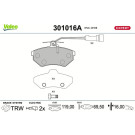 Valeo | Bremsbelagsatz, Scheibenbremse | 301016A