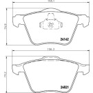 Hella Pagid | Bremsbelagsatz, Scheibenbremse | 8DB 355 013-001