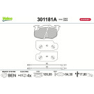 Valeo | Bremsbelagsatz, Scheibenbremse | 301181A