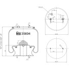 FEBI BILSTEIN 35694 Federbalg, Luftfederung FEBI BILSTEIN 35694 Federbalg, Luftfederung
