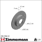 Zimmermann | Bremsscheibe | 280.3186.52