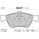 Valeo | Bremsbelagsatz, Scheibenbremse | 598357
