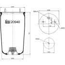 FEBI BILSTEIN 20940 Federbalg, Luftfederung