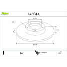 673047 Bremsscheibe COATED