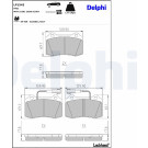 Delphi | Bremsbelagsatz, Scheibenbremse | LP1543