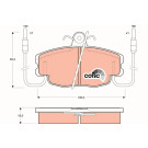 GDB807 Bremsbelagsatz, Scheibenbremse COTEC GDB807 Bremsbelagsatz, Scheibenbremse COTEC
