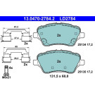 13.0470-2784.2 Bremsbelagsatz, Scheibenbremse ATE Ceramic