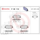 Brembo | Bremsbelagsatz, Scheibenbremse | P 30 112