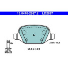 Bremsbelagsatz, Scheibenbremse ATE Ceramic 13.0470-2867.2