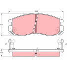 GDB1128 Bremsbelagsatz, Scheibenbremse