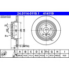ATE | Bremsscheibe | 24.0114-0119.1
