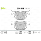 Valeo | Bremsbelagsatz, Scheibenbremse | 598411