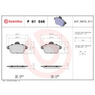 Brembo | Bremsbelagsatz, Scheibenbremse | P 61 046