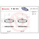 Brembo | Bremsbelagsatz, Scheibenbremse | P 68 014