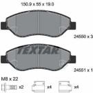 Textar | Bremsbelagsatz, Scheibenbremse | 2455001