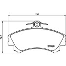 Hella | Bremsbelagsatz, Scheibenbremse | 8DB 355 006-701