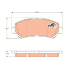 TRW Bremsbelagsatz, Scheibenbremse COTEC GDB3467