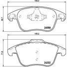 Brembo | Bremsbelagsatz, Scheibenbremse | P 61 117