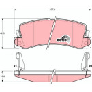 TRW Bremsbelagsatz, Scheibenbremse COTEC GDB3164