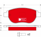 GDB1464DTE Bremsbelagsatz, Scheibenbremse DTEC COTEC GDB1464DTE Bremsbelagsatz, Scheibenbremse DTEC COTEC
