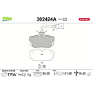 Valeo | Bremsbelagsatz, Scheibenbremse | 302424A