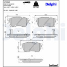 Delphi | Bremsbelagsatz, Scheibenbremse | LP2062 Delphi | Bremsbelagsatz, Scheibenbremse | LP2062