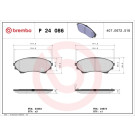 P 24 086 Bremsbelagsatz, Scheibenbremse PRIME LINE