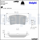 Delphi | Bremsbelagsatz, Scheibenbremse | LP1747