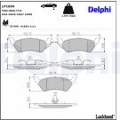 Delphi | Bremsbelagsatz, Scheibenbremse | LP1694 Delphi | Bremsbelagsatz, Scheibenbremse | LP1694
