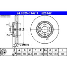 ATE | Bremsscheibe | 24.0325-0142.1
