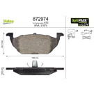 Valeo | Bremsbelagsatz, Scheibenbremse | 872974