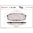 P 83 098 Bremsbelagsatz, Scheibenbremse PRIME LINE