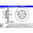ATE | Bremsscheibe | 24.0124-0215.1