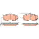 TRW Bremsbelagsatz, Scheibenbremse COTEC GDB4605