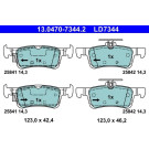 Bremsbelagsatz, Scheibenbremse ATE Ceramic 13.0470-7344.2