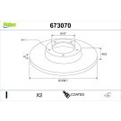 Valeo | Bremsscheibe | 673070