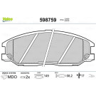 Valeo | Bremsbelagsatz, Scheibenbremse | 598759