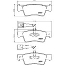 Hella Pagid | Bremsbelagsatz, Scheibenbremse | 8DB 355 012-441