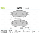 Valeo | Bremsbelagsatz, Scheibenbremse | 598891