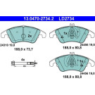 Bremsbelagsatz, Scheibenbremse ATE Ceramic 13.0470-2734.2